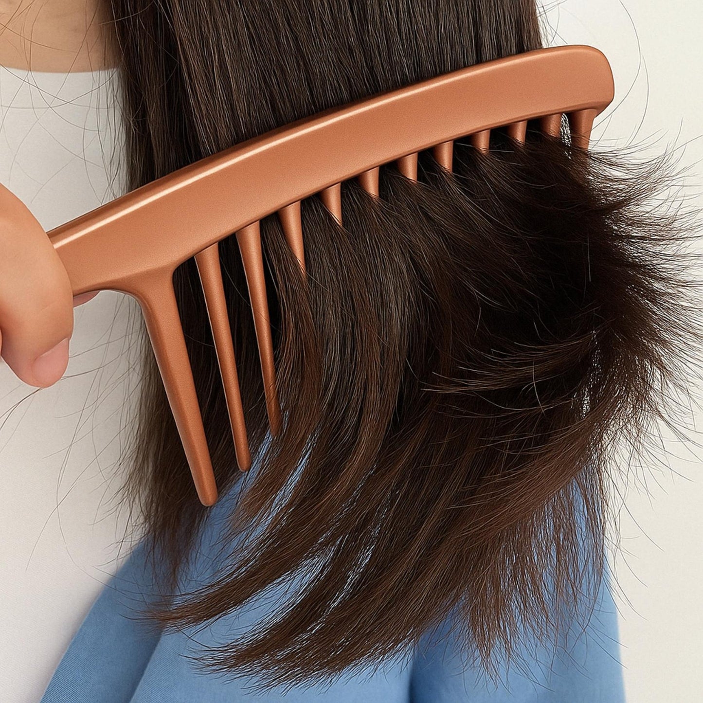 Wide-Tooth Satin Comb – Gentle & Elegant Detangling